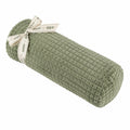 Cojín cilíndrico 15 x 40 cm de tejido verde texturizado - decorativo
