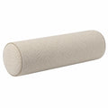 Cojín cilíndrico 15 x 45 cm de tejido beige para apoyo decorativo