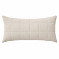 Cojín decorativo rectangular 50 x 30 cm de tela beige acolchado para sofá