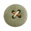 Cojín redondo 40 cm de tela suave verde - decorativo con detalle cruzado